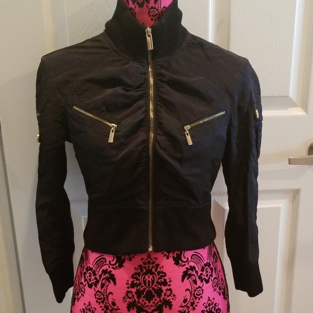 Bebe Sport Zip-up Crop Jacket X-Small Nwot